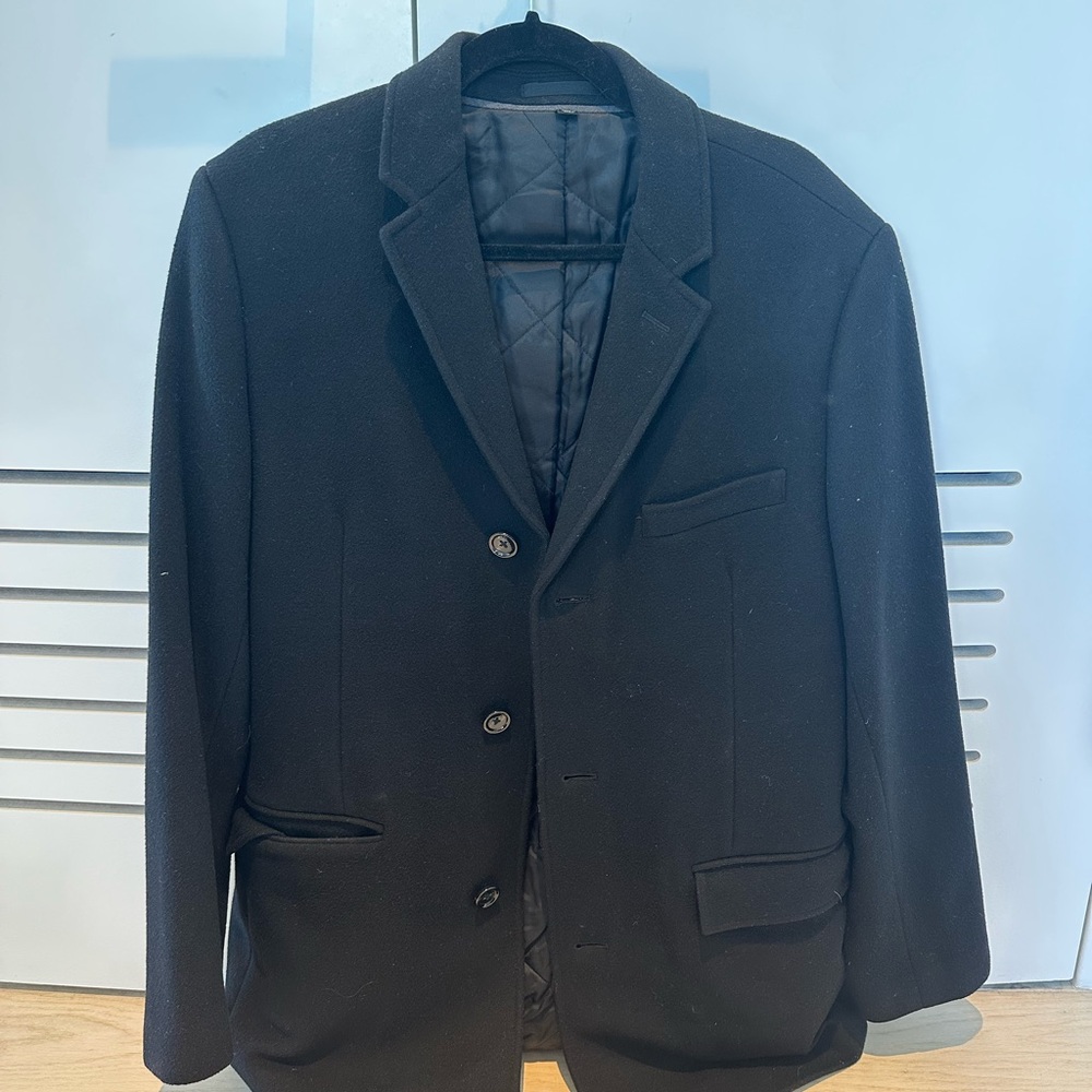 Black JCrew Ludlow Wool Pea Coat 40L